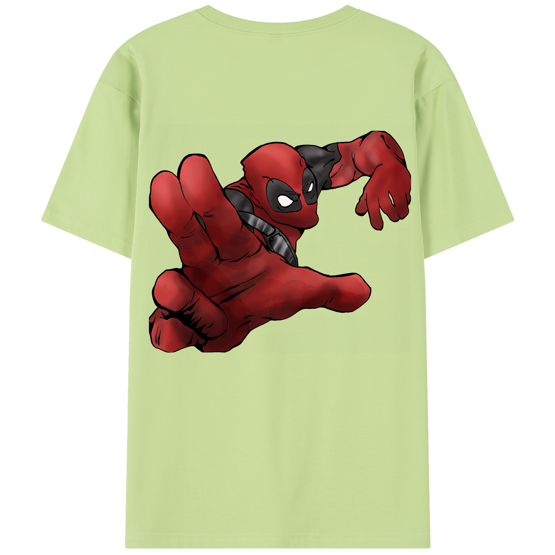 （画像用） Deadpool デッドプール 綿100％半袖Tシャツ（背面プリント）